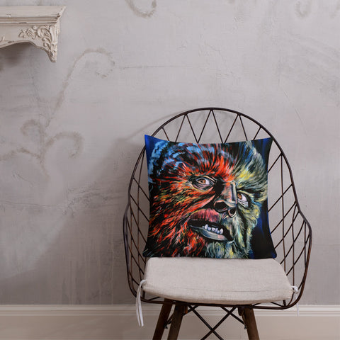 Mad Monster Lady Throw Pillow