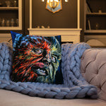 Mad Monster Lady Throw Pillow