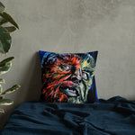 Mad Monster Lady Throw Pillow