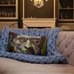 Mad Monster Lady Throw Pillow