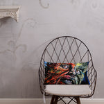 Mad Monster Lady Throw Pillow
