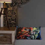 Mad Monster Lady Throw Pillow