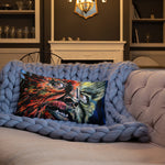 Mad Monster Lady Throw Pillow
