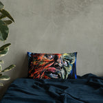 Mad Monster Lady Throw Pillow