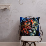 Mad Monster Lady Throw Pillow
