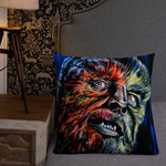 Mad Monster Lady Throw Pillow