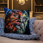 Mad Monster Lady Throw Pillow