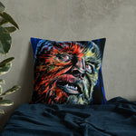 Mad Monster Lady Throw Pillow